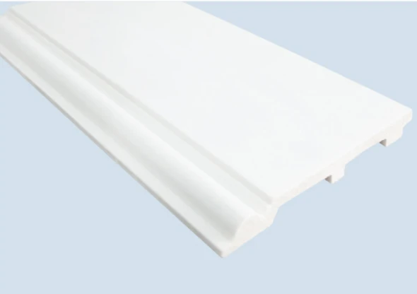 Battiscopa moderno minimalista in PS bianco