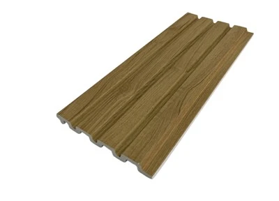 Pannello murale PS con struttura in legno naturale Rivestimento decorativo scanalato 3D per interni dal design moderno